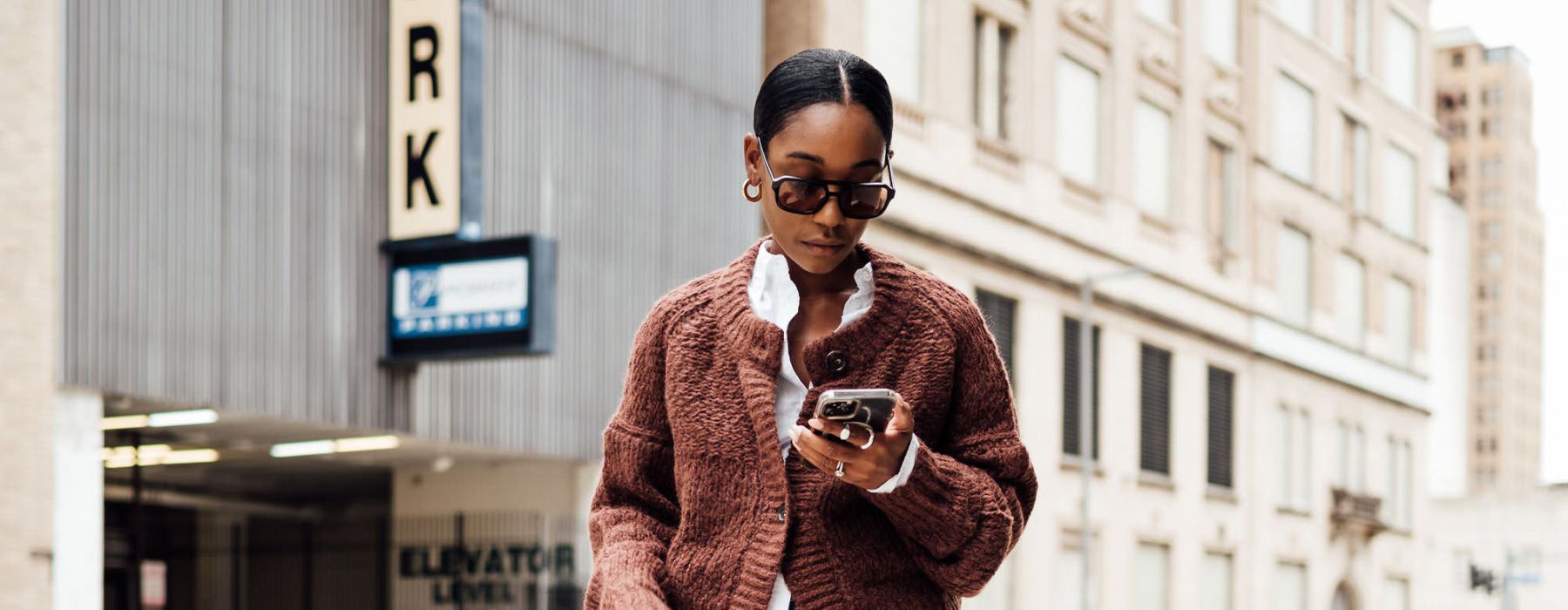 a person walking on a street